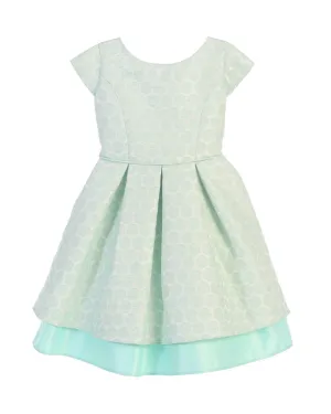 Polka Dot Pleated Dress - Mint