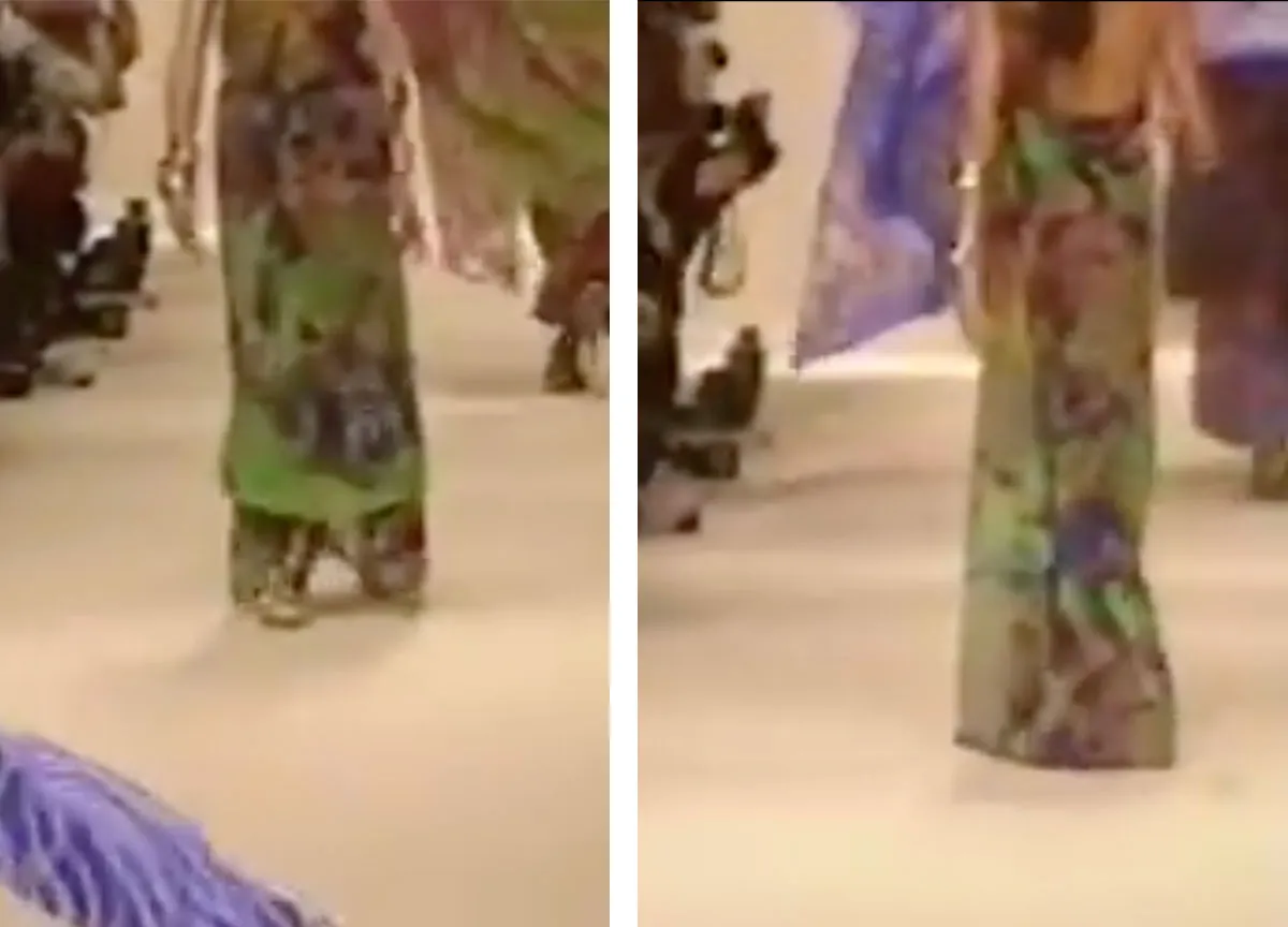 Prettiest Spring 1991 Yves Saint Laurent Runway Printed One Shoulder Easy to Wear Dress