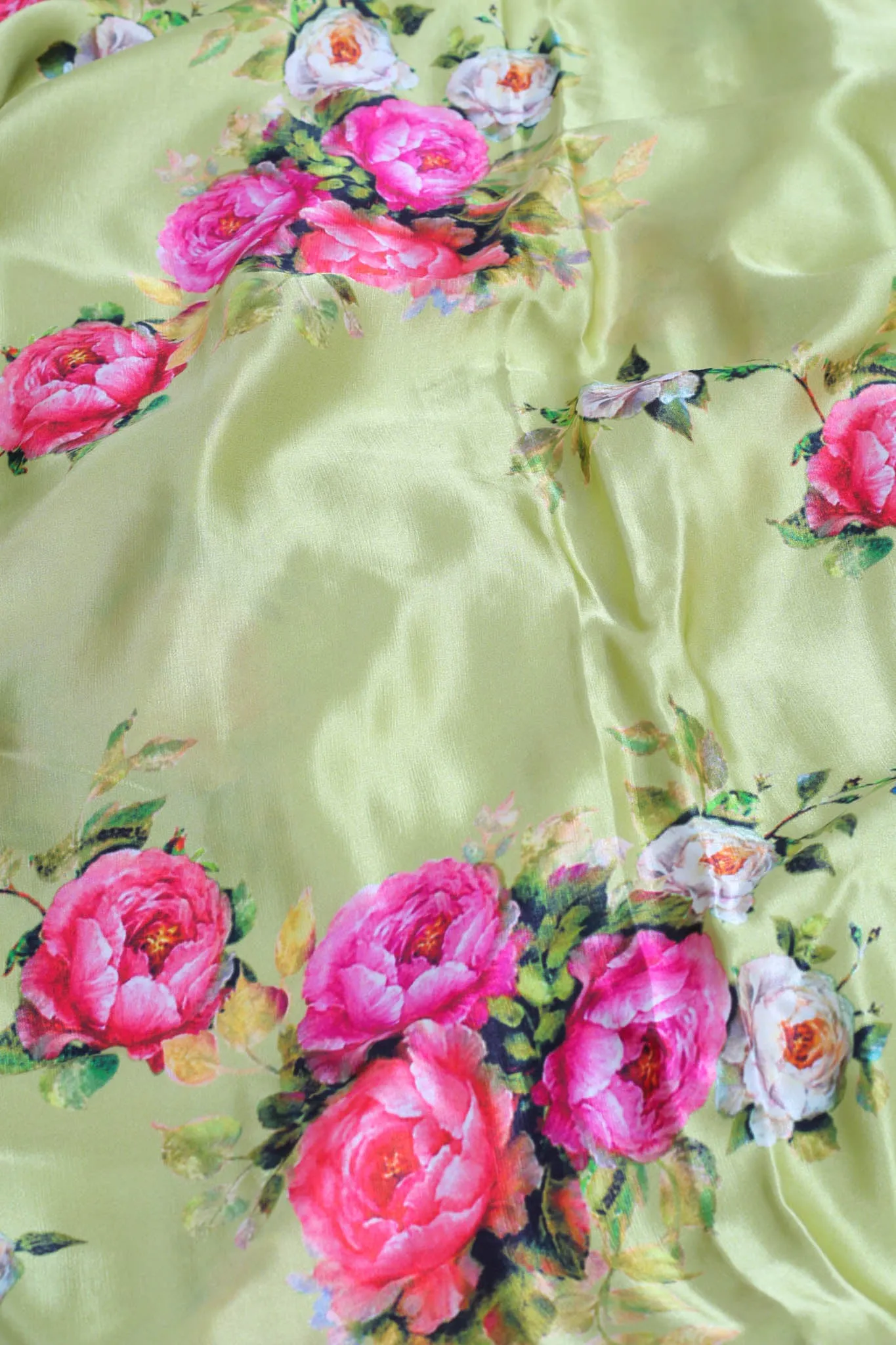 Printed Satin Saree