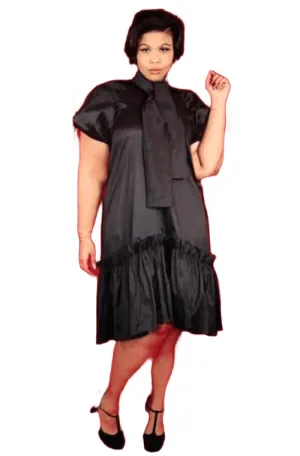 Puff Sleeve Bow Dress