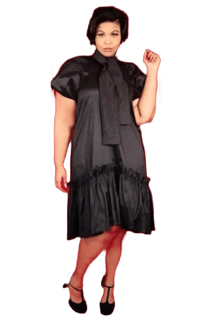 Puff Sleeve Bow Dress