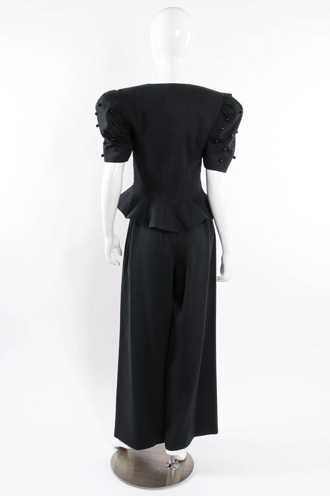Puff Sleeve Peplum Jacket & Pant Set