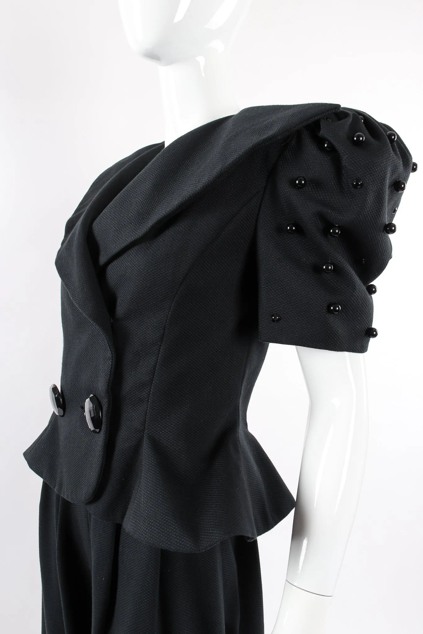 Puff Sleeve Peplum Jacket & Pant Set