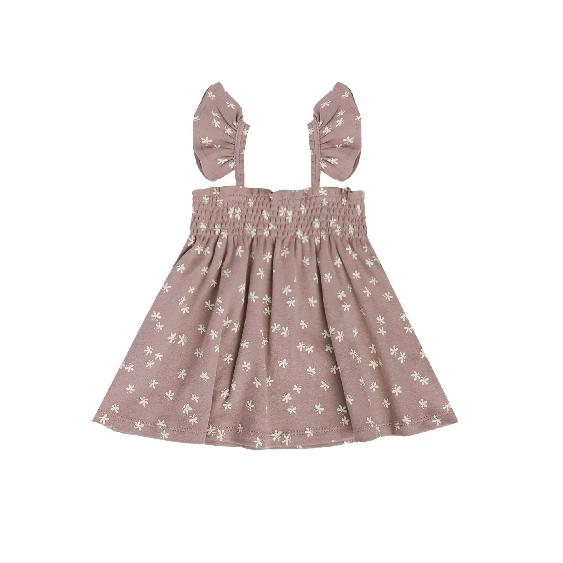 Quincy Mae Smocked Jersey Dress - Butterflies