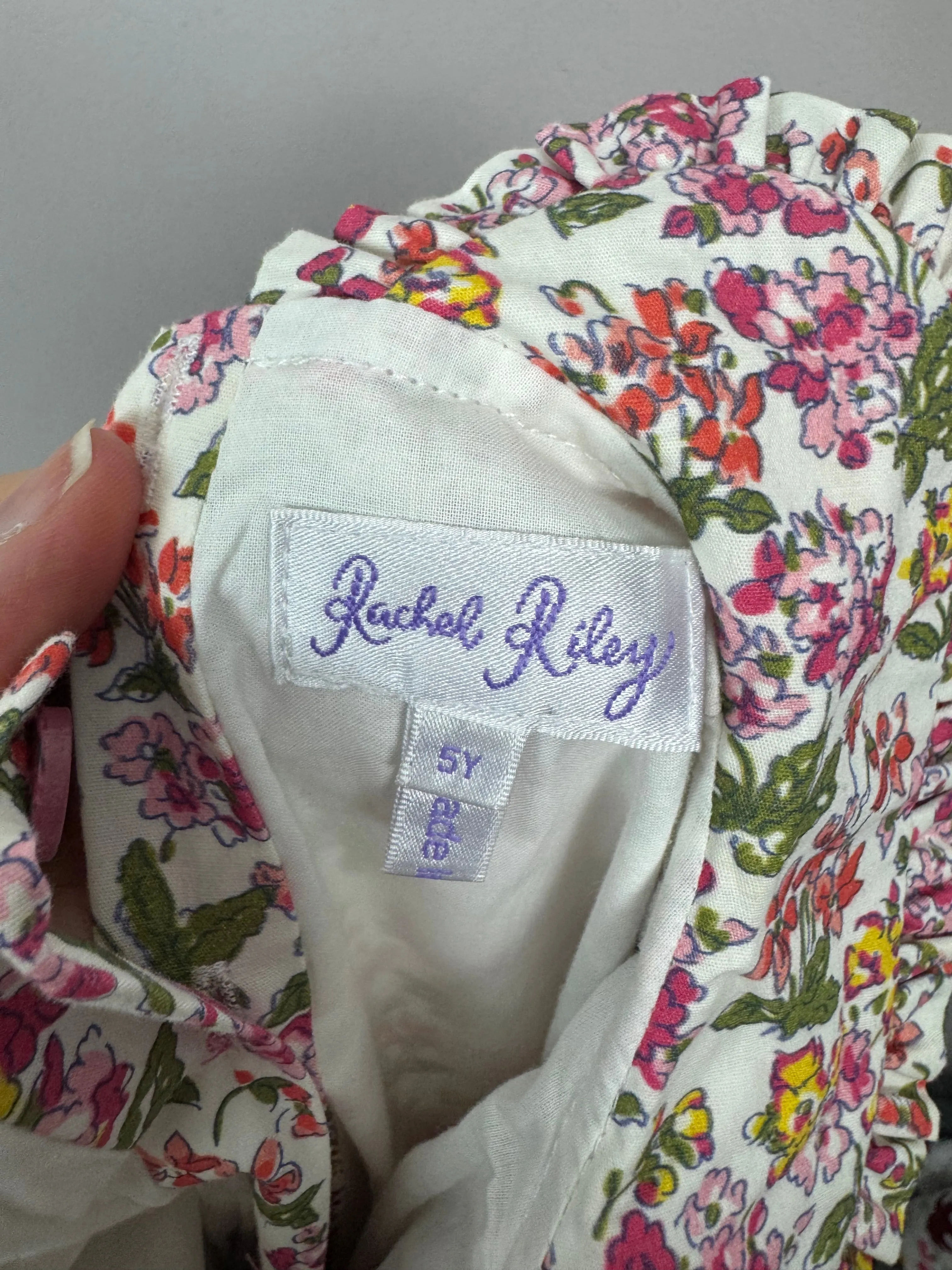 Rachel Riley Ruffle Floral Dress 5y