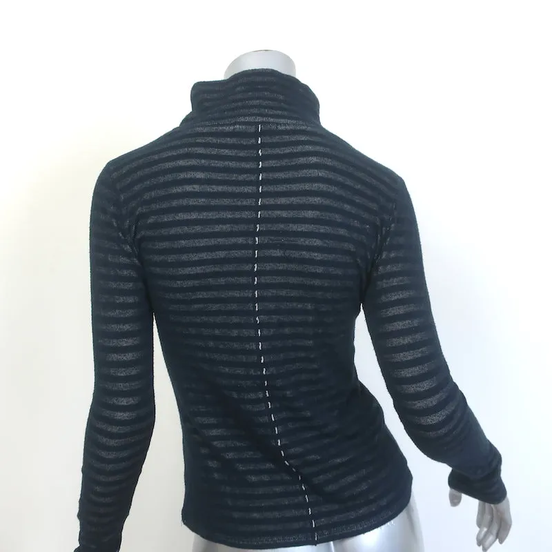 Rag & Bone/JEAN Keaton Striped Turtleneck Sweater Navy Cotton Size Extra Small