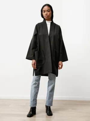 range jacket - stretch poplin black