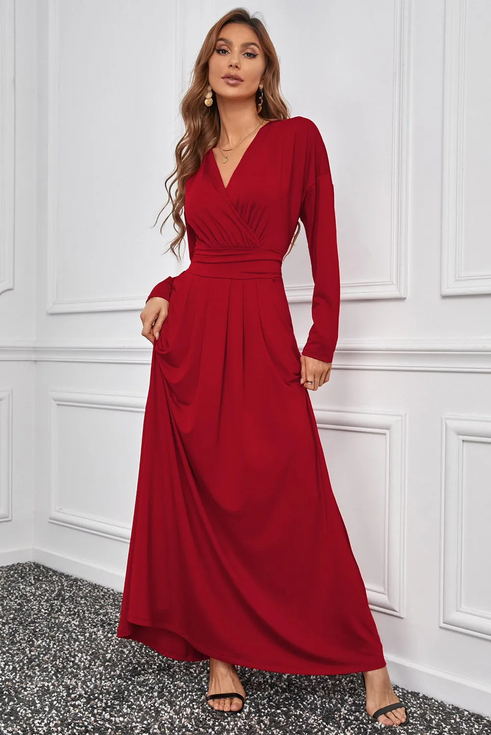 Red long dress
