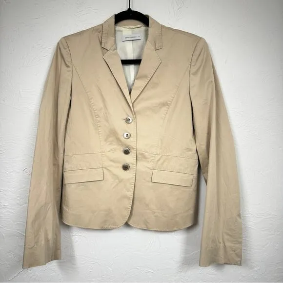 Rene Lezard Cream Skirt Suit Two Piece Set Women’s 4 Work Career Office Blazer