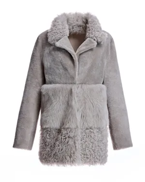 Reversible Mixed Media Shearling Jacket