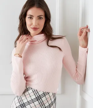 Ribbed Turtleneck Top