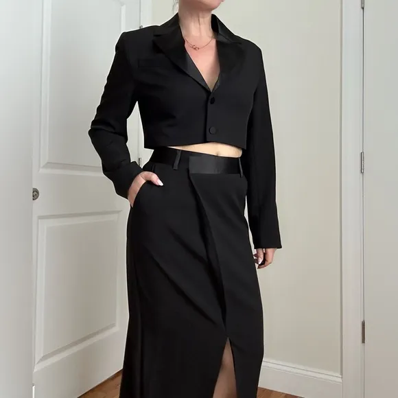 Rita Ora Tuxedo Style Two Piece Suit