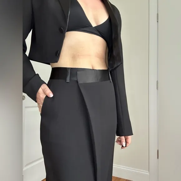 Rita Ora Tuxedo Style Two Piece Suit