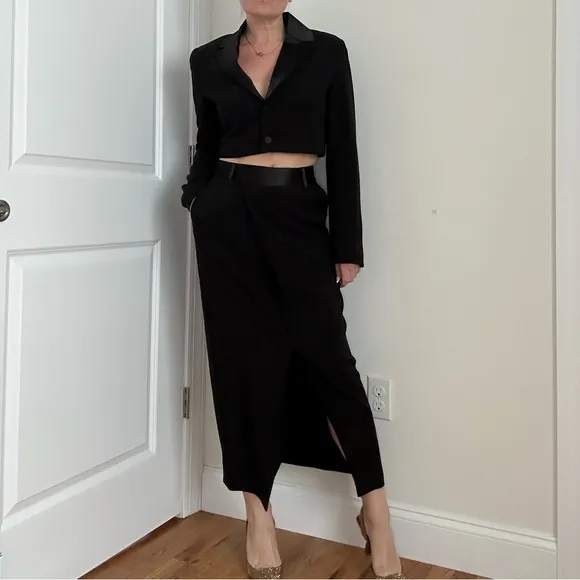Rita Ora Tuxedo Style Two Piece Suit