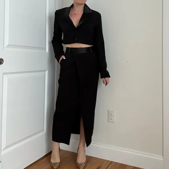 Rita Ora Tuxedo Style Two Piece Suit