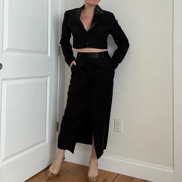 Rita Ora Tuxedo Style Two Piece Suit