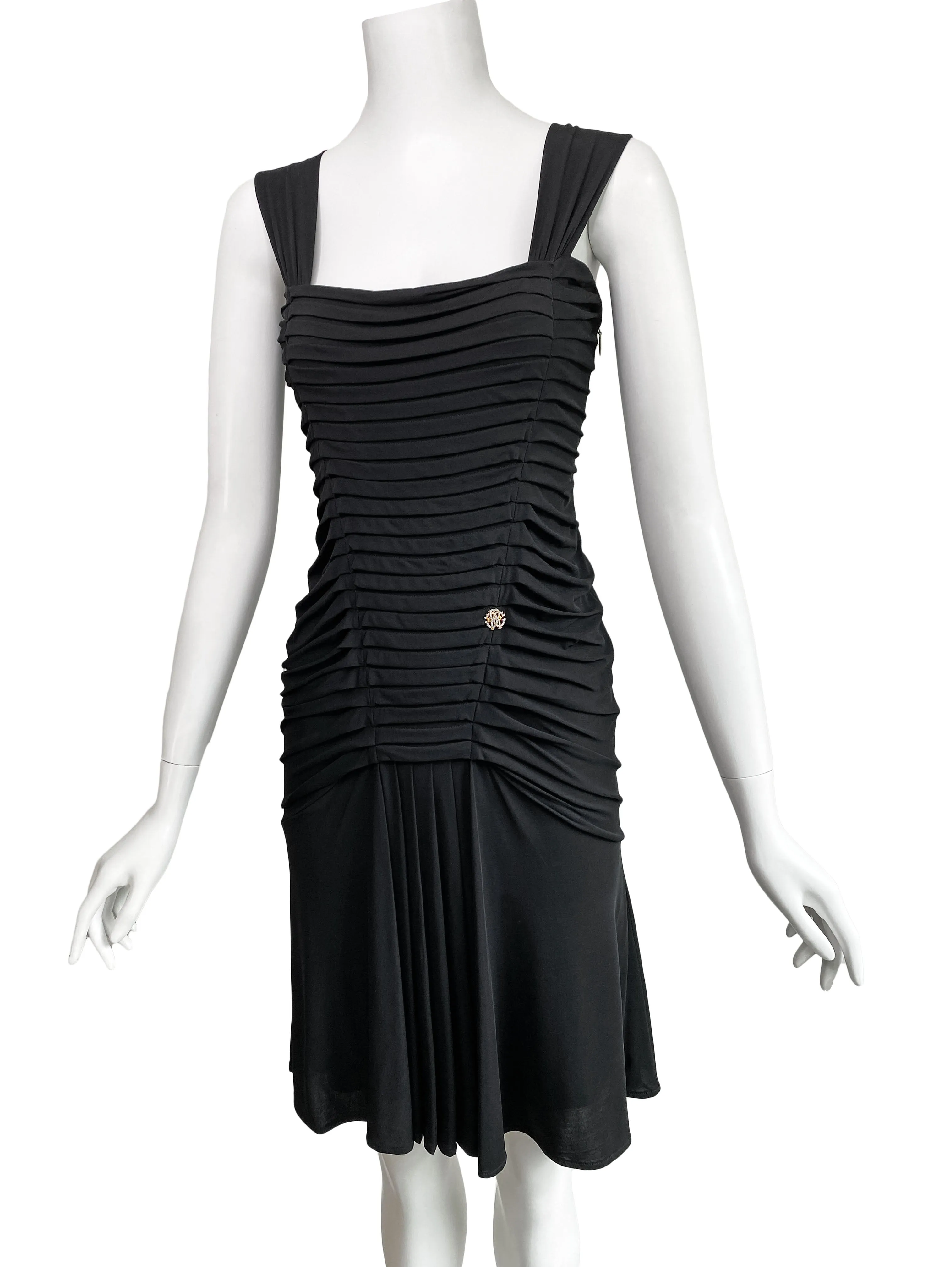 Roberto Cavalli Y2K Pleated Jersey Dress