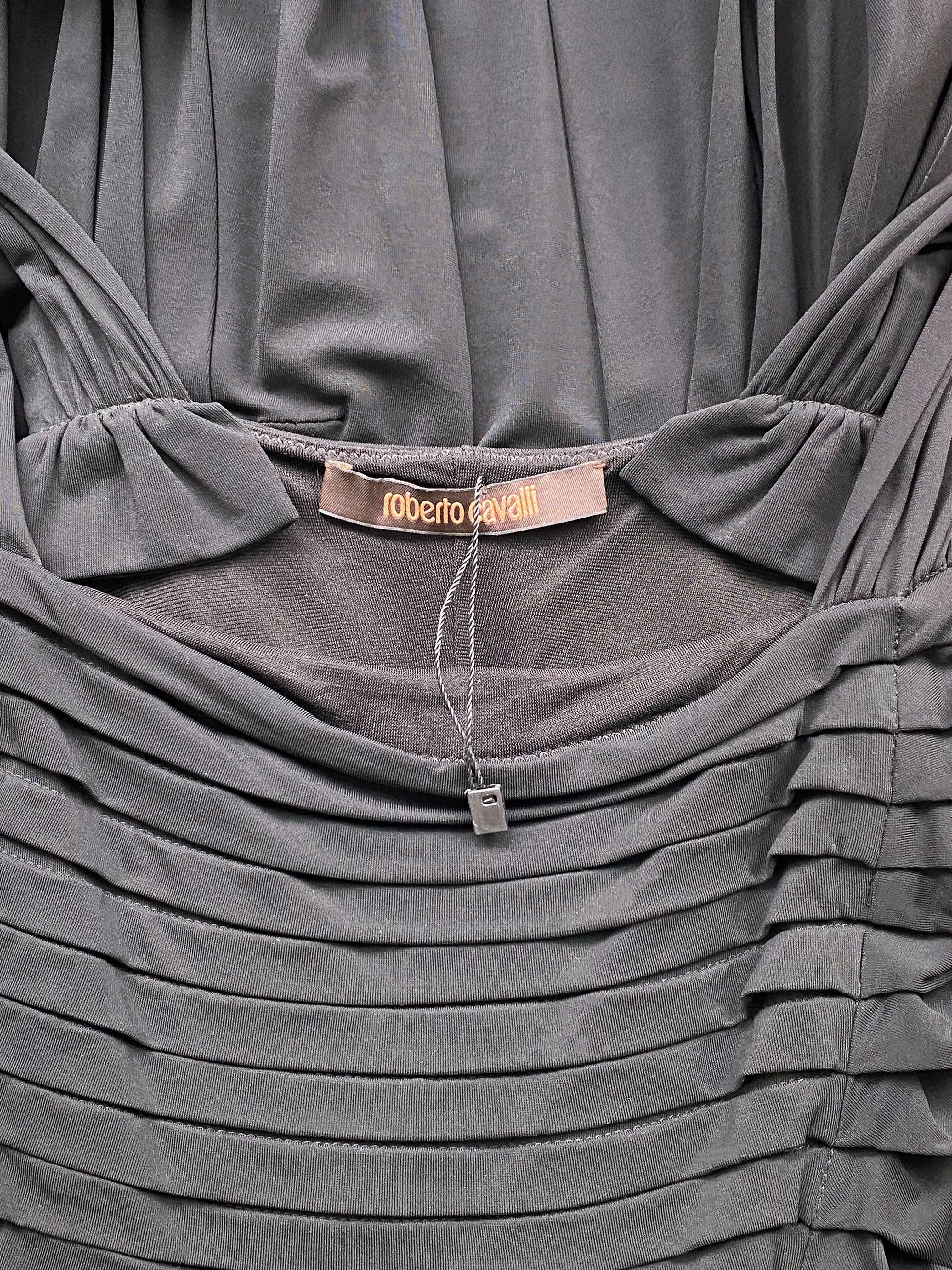 Roberto Cavalli Y2K Pleated Jersey Dress