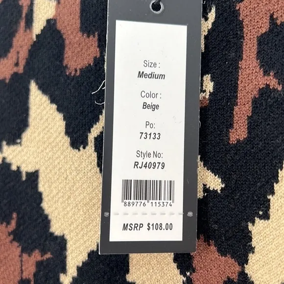 Romeo &amp; Juliet Couture Animal Print Knit Pencil Skirt NEW WITH TAGS