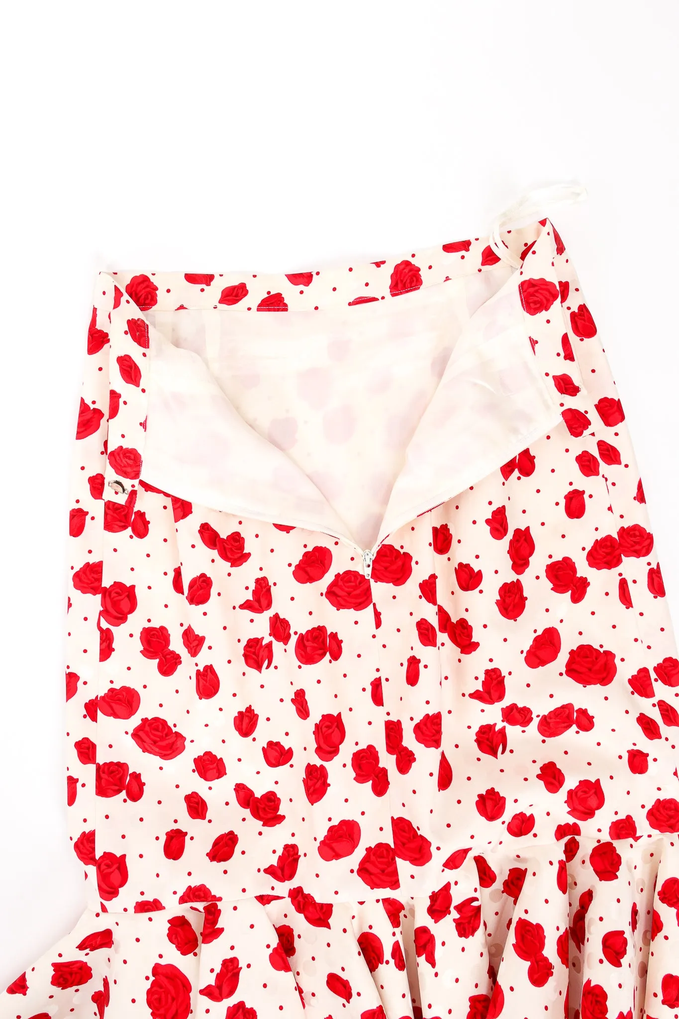 Rose Print Peplum Jacket & Skirt Set