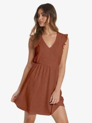Roxy Womens Morning Breeze Sleeveless VNeck Dress