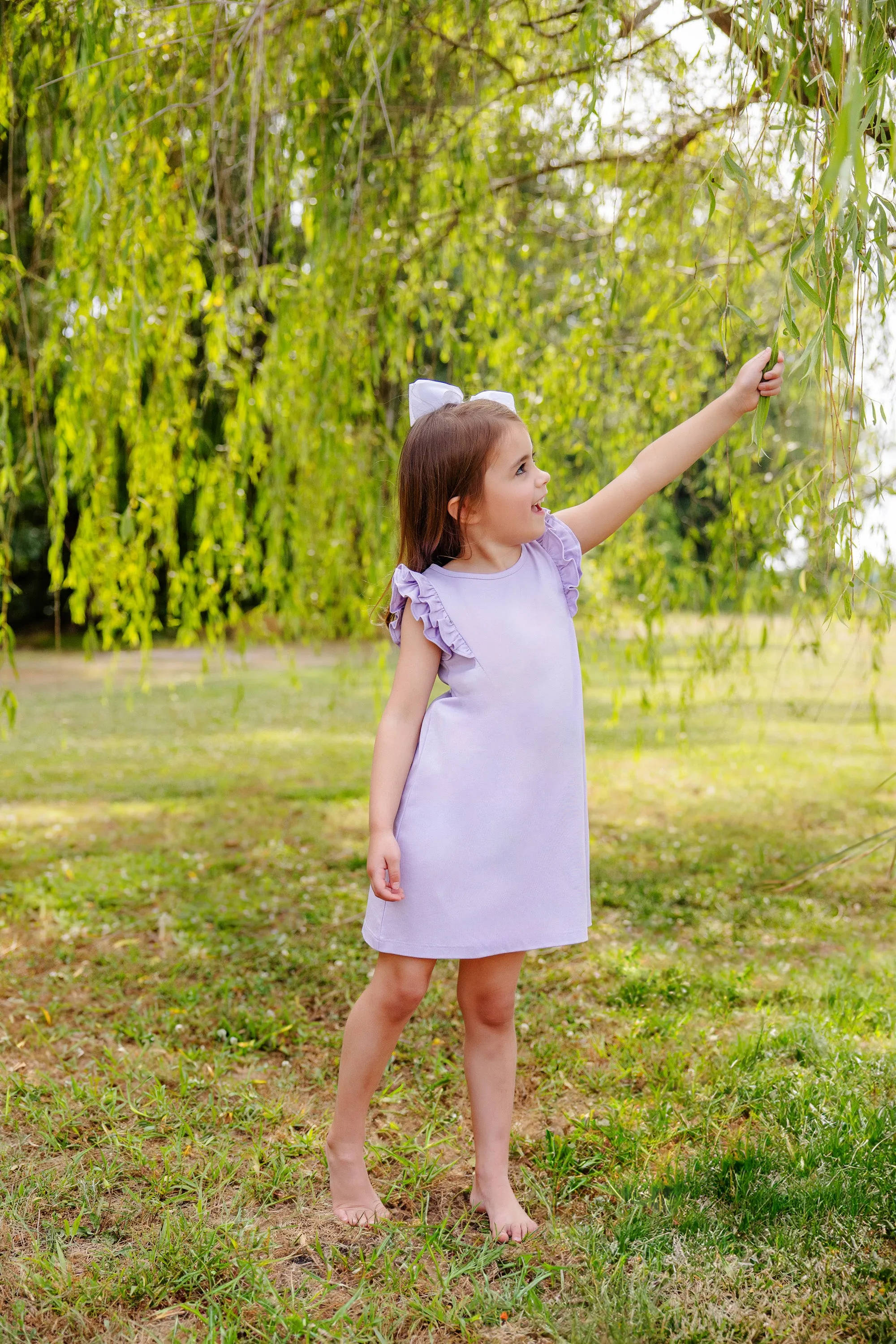 Ruehling Ruffle Dress - Lauderdale Lavender