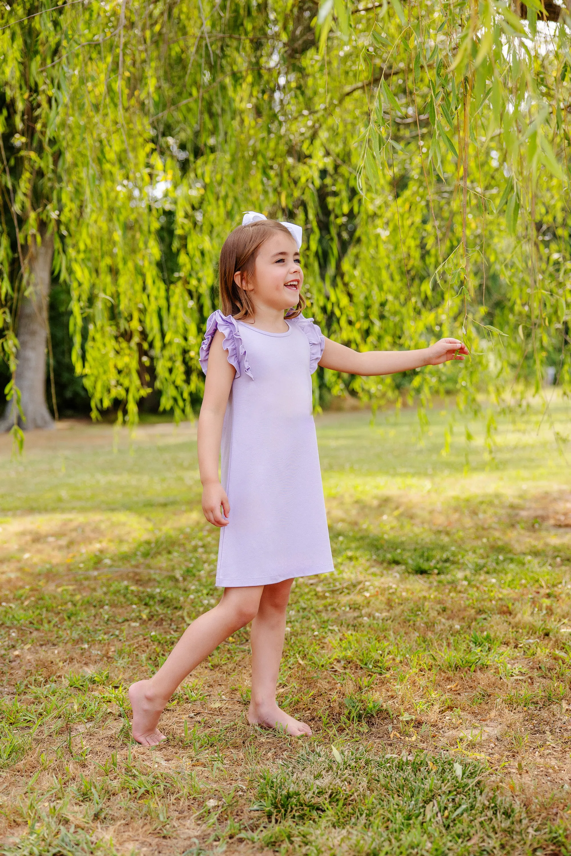 Ruehling Ruffle Dress - Lauderdale Lavender