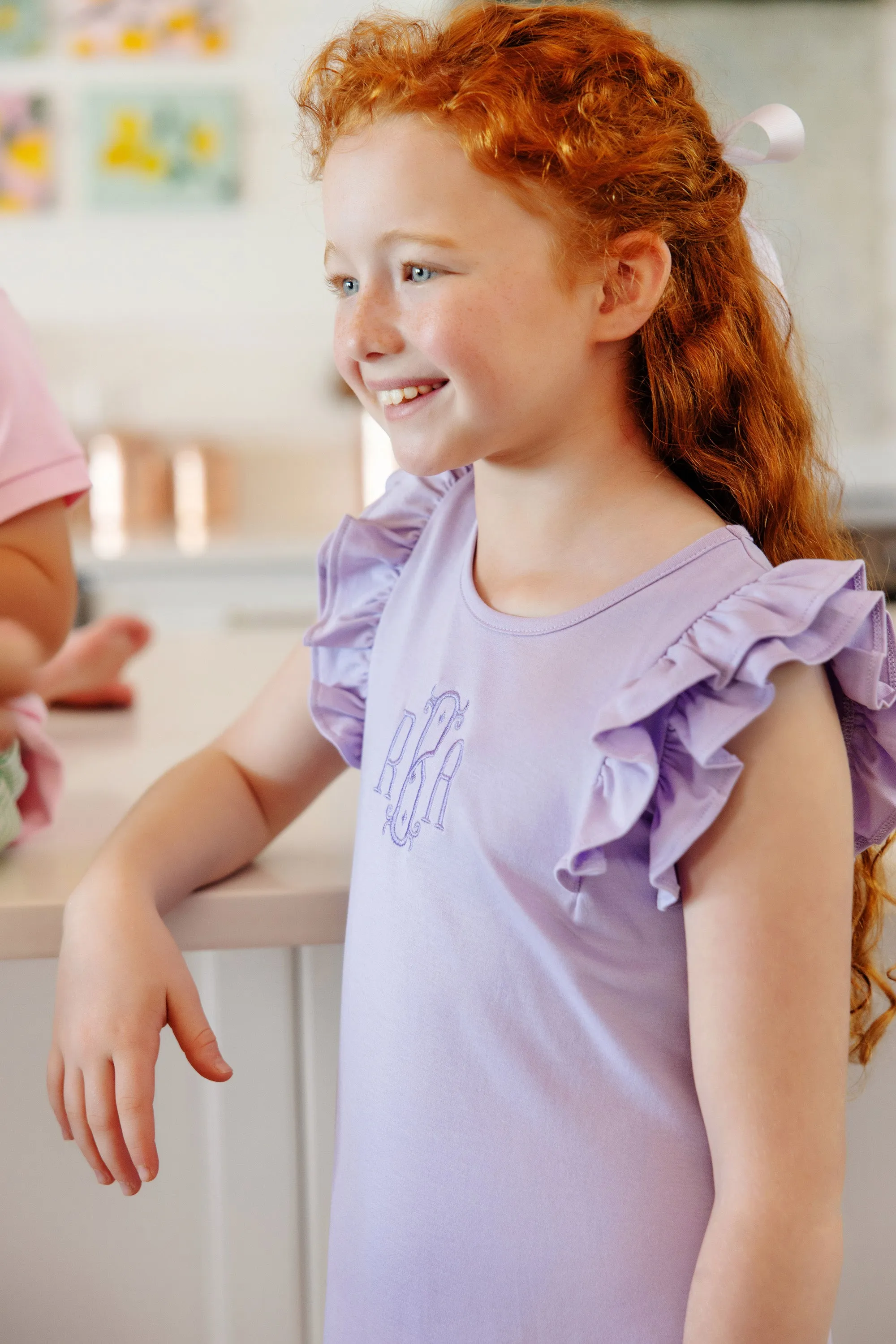 Ruehling Ruffle Dress - Lauderdale Lavender