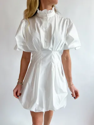 Ruffle Collar Bubble Hem Dress