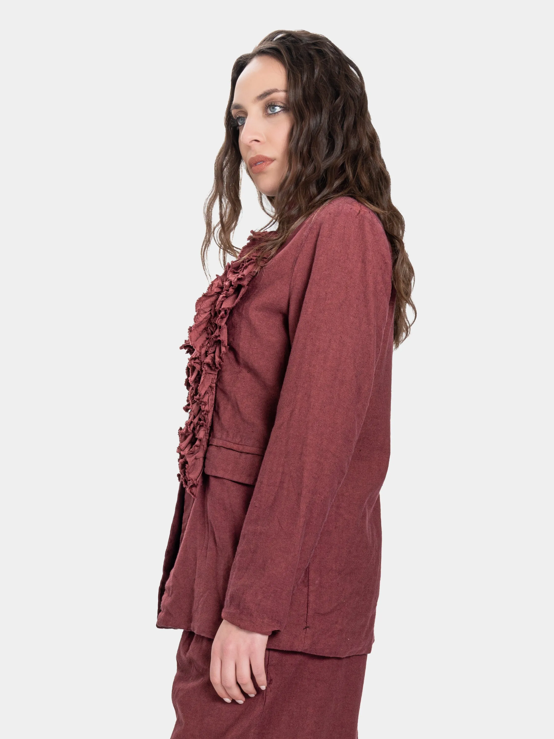 Ruffle Strip Jacket