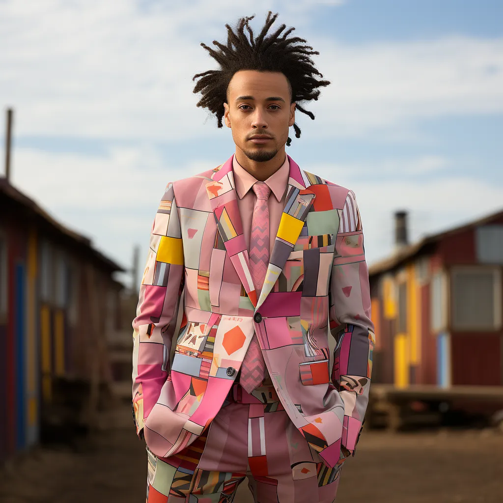 Rulercosplay Mens 2 Piece Print Suit Floral Party Dress Jacket Slim 2 Button Blazer Pants
