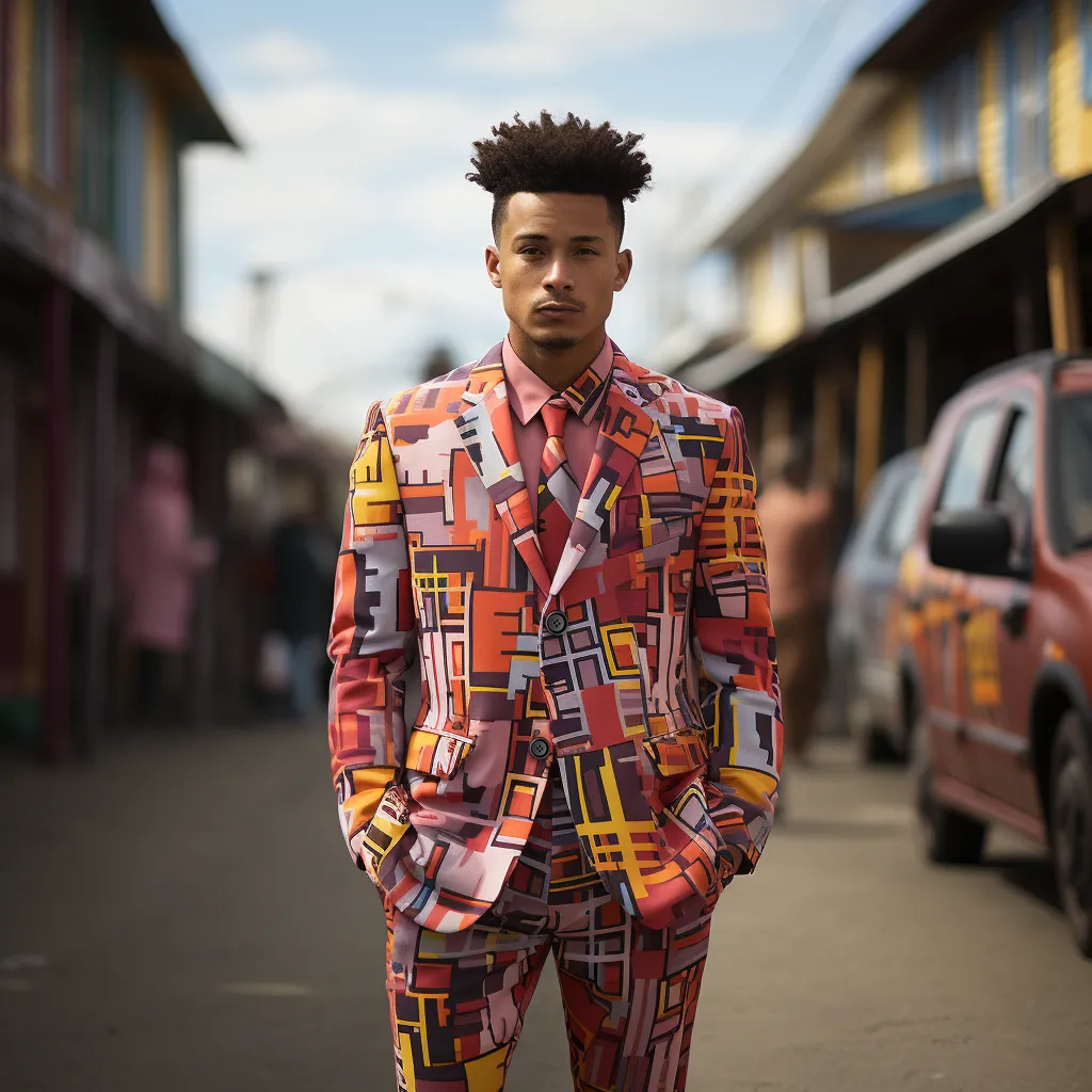 Rulercosplay Mens 2 Piece Print Suit Floral Party Dress Jacket Slim 2 Button Blazer Pants