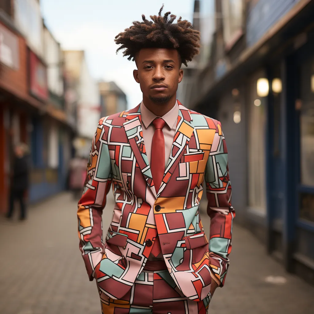 Rulercosplay Mens 2 Piece Print Suit Floral Party Dress Jacket Slim 2 Button Blazer Pants