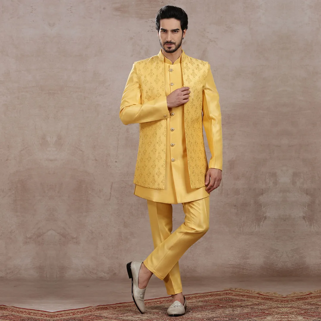 Saffron Glint Indo-Western for Men