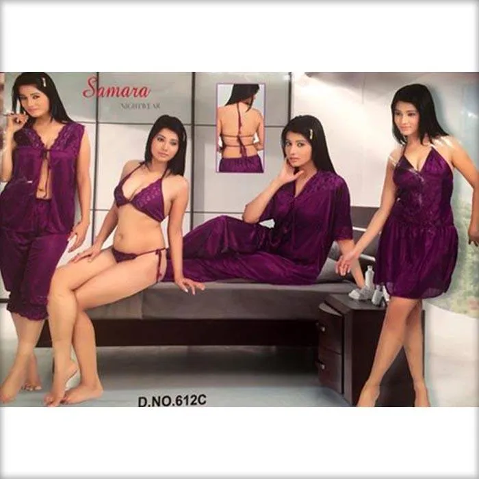 SAMARA ( 612 ) 6PC BRIDAL NIGHTWEAR SET