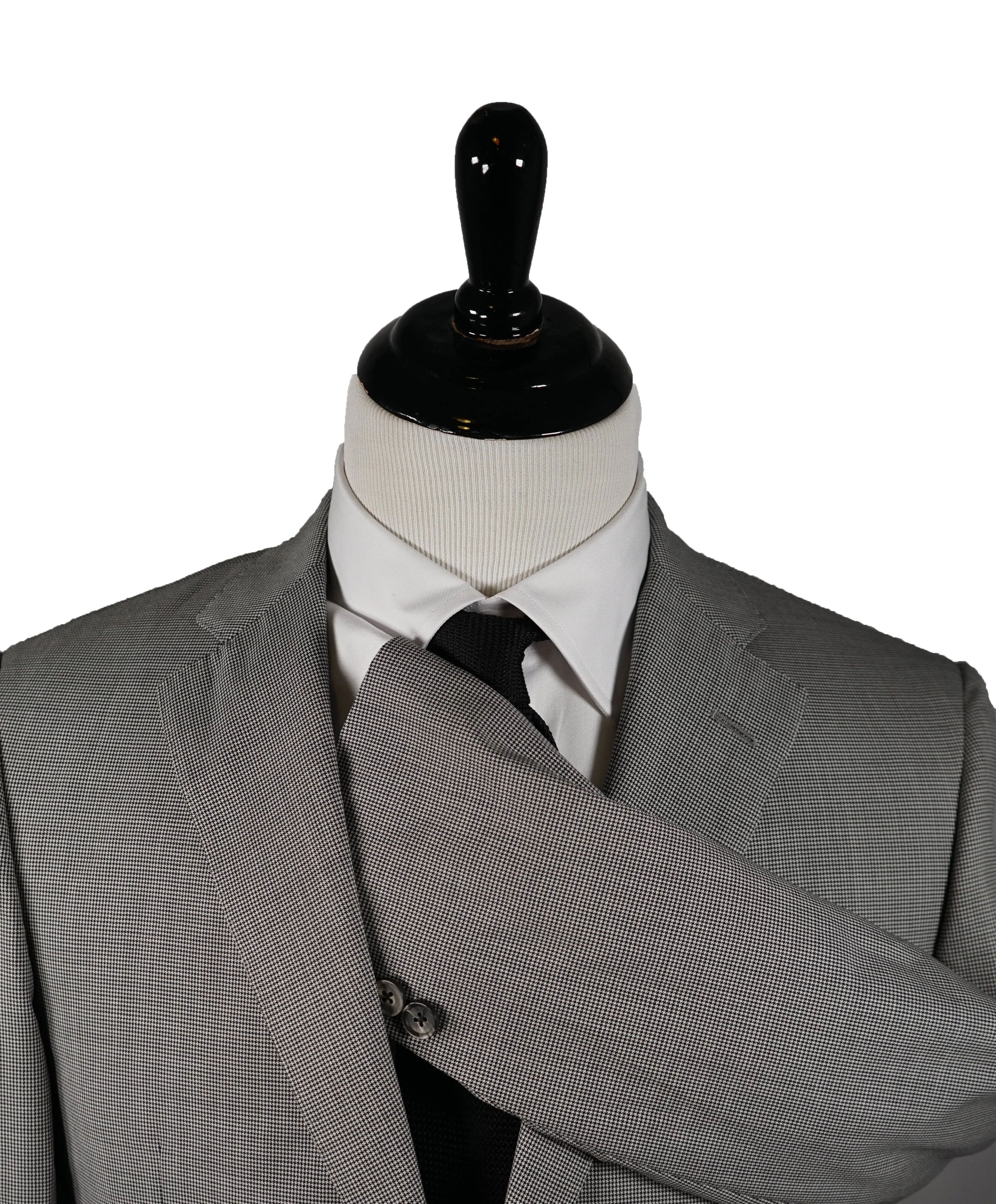 SAMUELSOHN - Custom Tailored Gray & Black Houndstooth Pattern Blazer - 40R