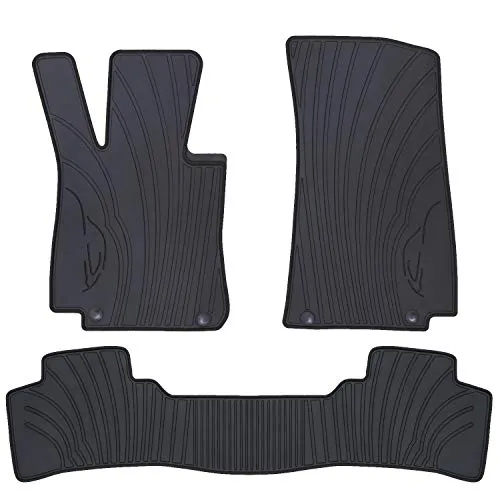 San Auto Car Floor Mat for Mercedes-Benz GLC 2016 2017 2018 2019 2020 2021 Custom Fit Full Black Auto Floor Liners All Weather Heavy Duty Odorless