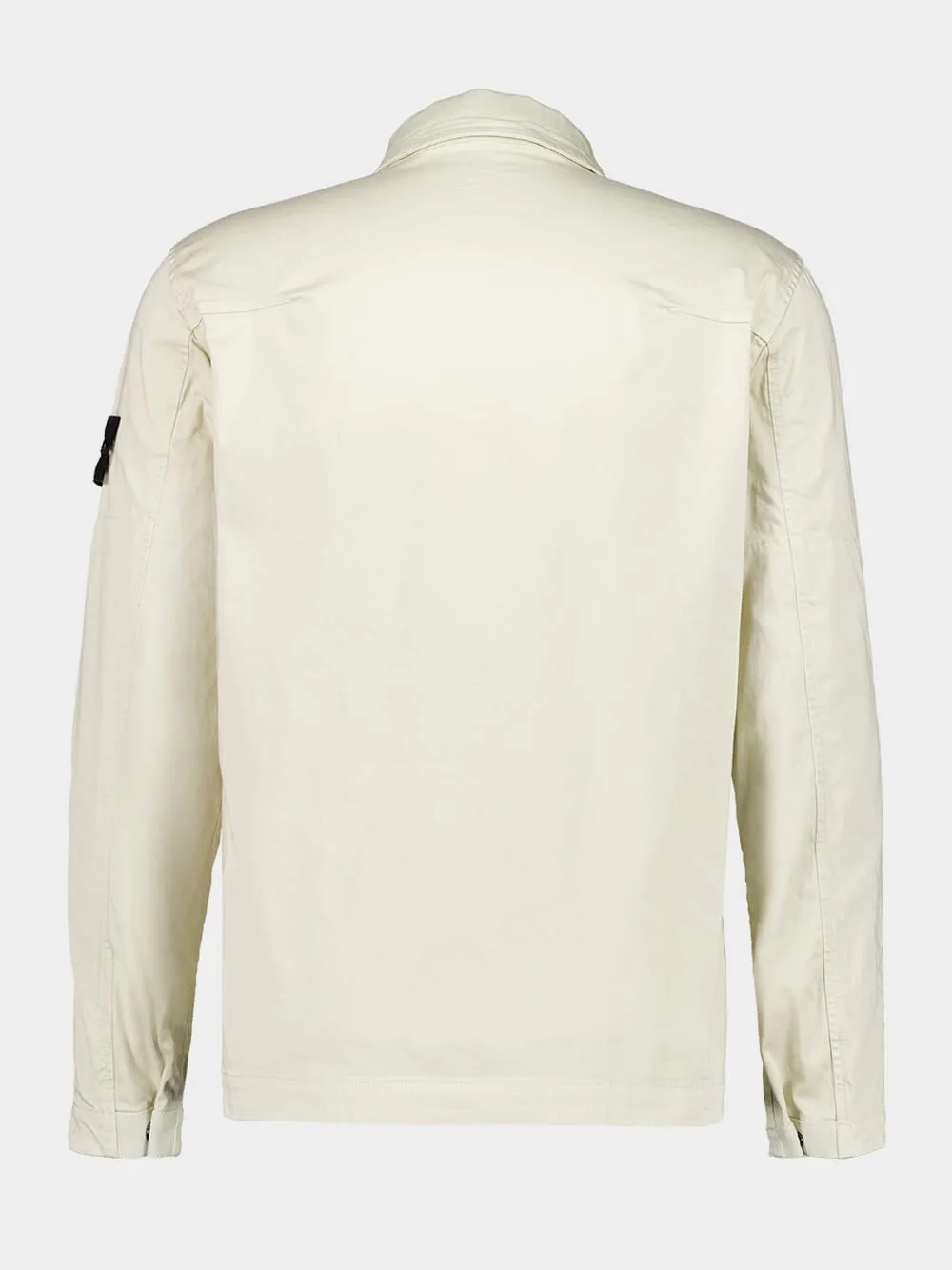 Sand Beige Compass Shirt Jacket