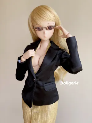 Satin Black Suit Blazer for SmartDoll