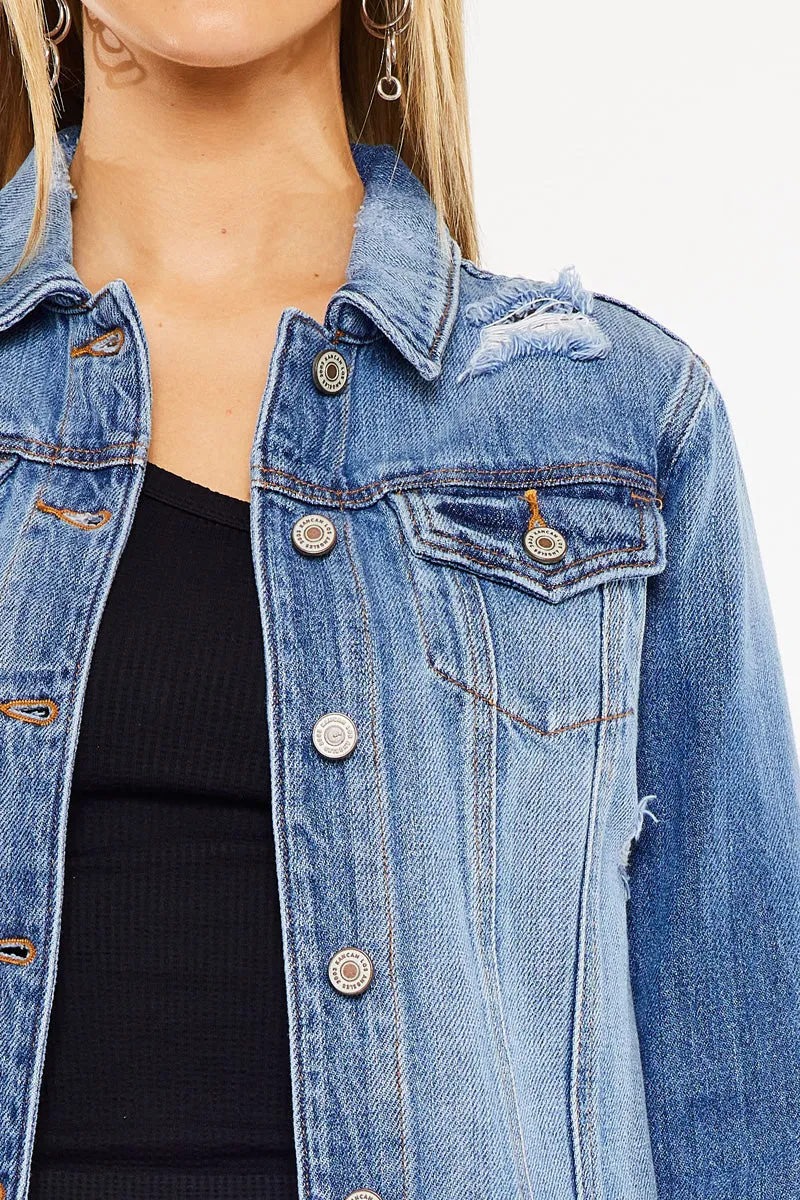 Sawyer Distressed Denim Jacket