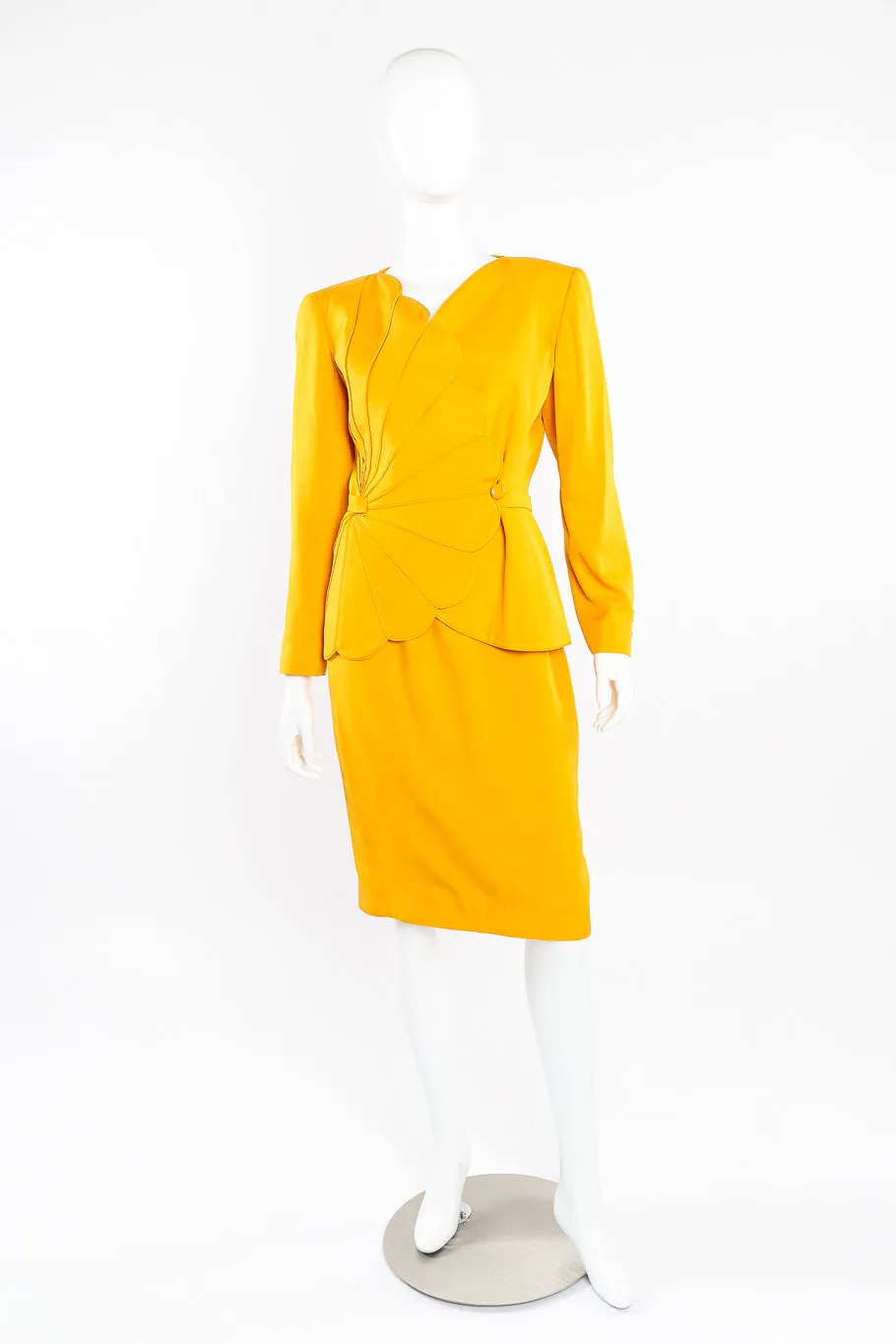 Scalloped Jacket and Skirt Set