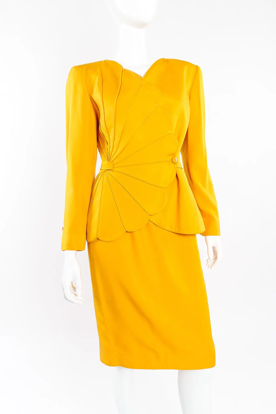 Scalloped Jacket and Skirt Set
