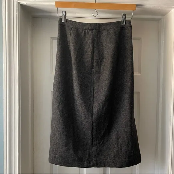 Sea New York Dark Grey Pencil Skirt Damask Lace Size S