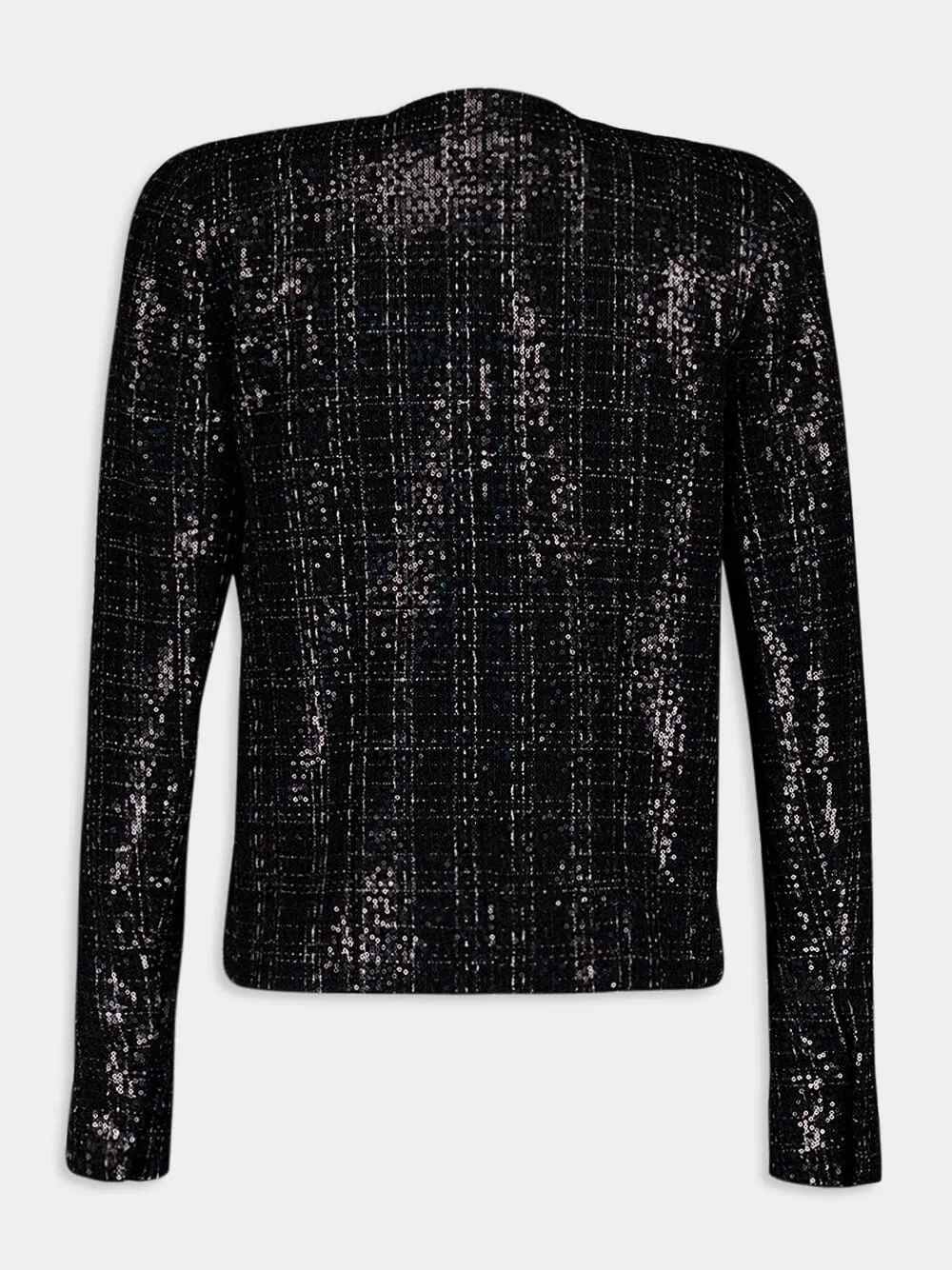 Sequin-Embellished Tweed Jacket