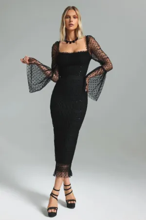 Serene Mesh Midi Dress- Miss Molly brand