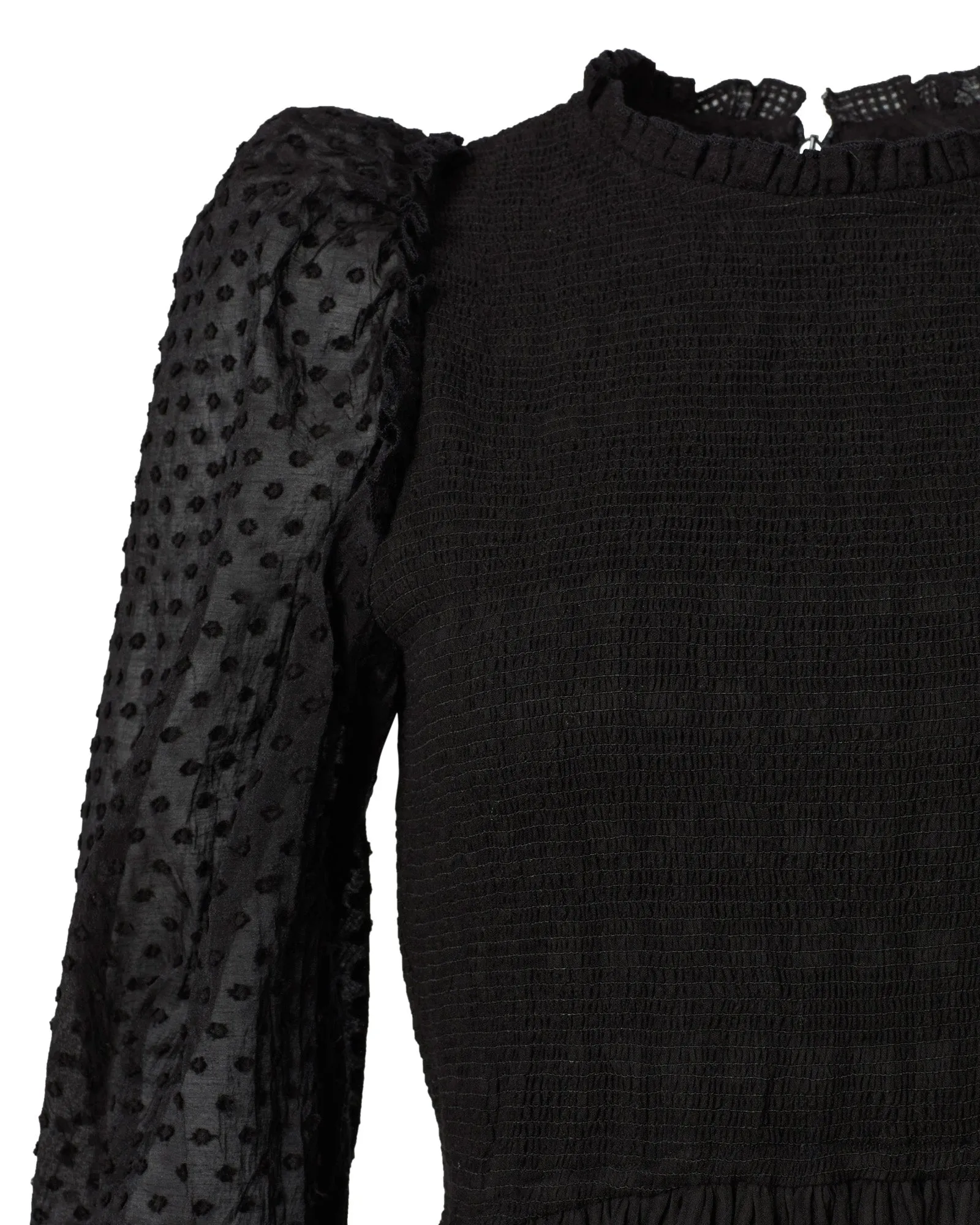 Shelby Noir Ruffle Dress