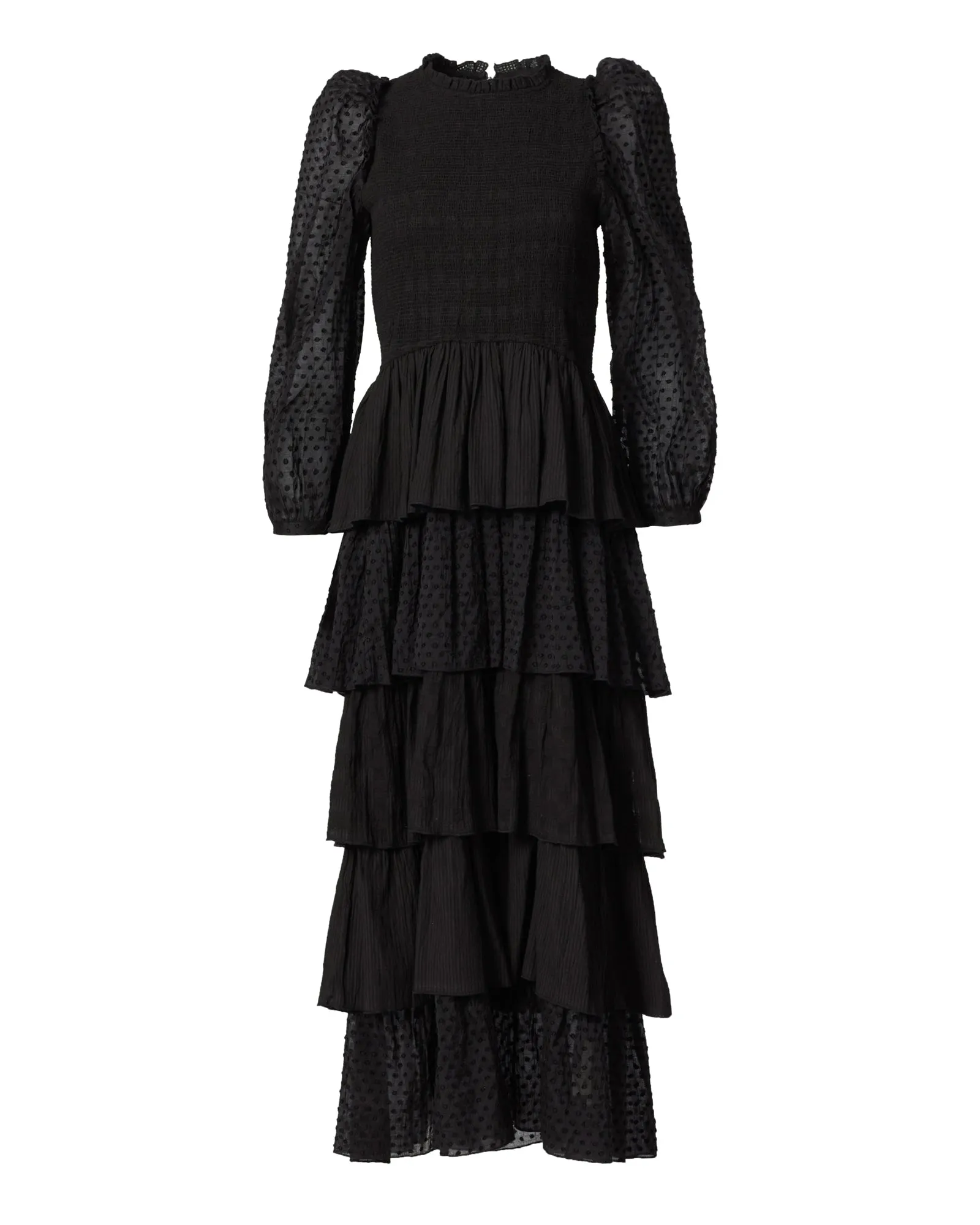 Shelby Noir Ruffle Dress