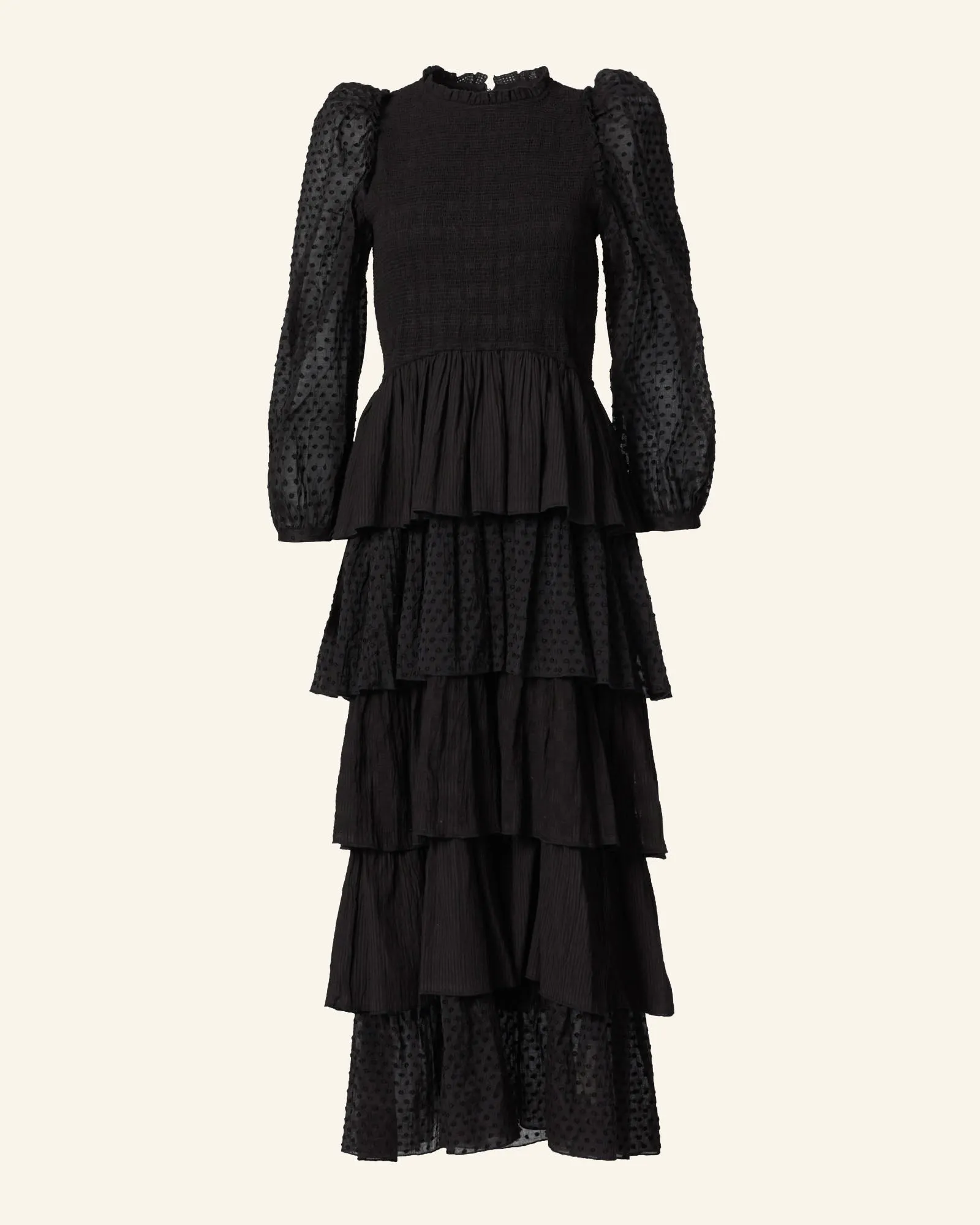 Shelby Noir Ruffle Dress