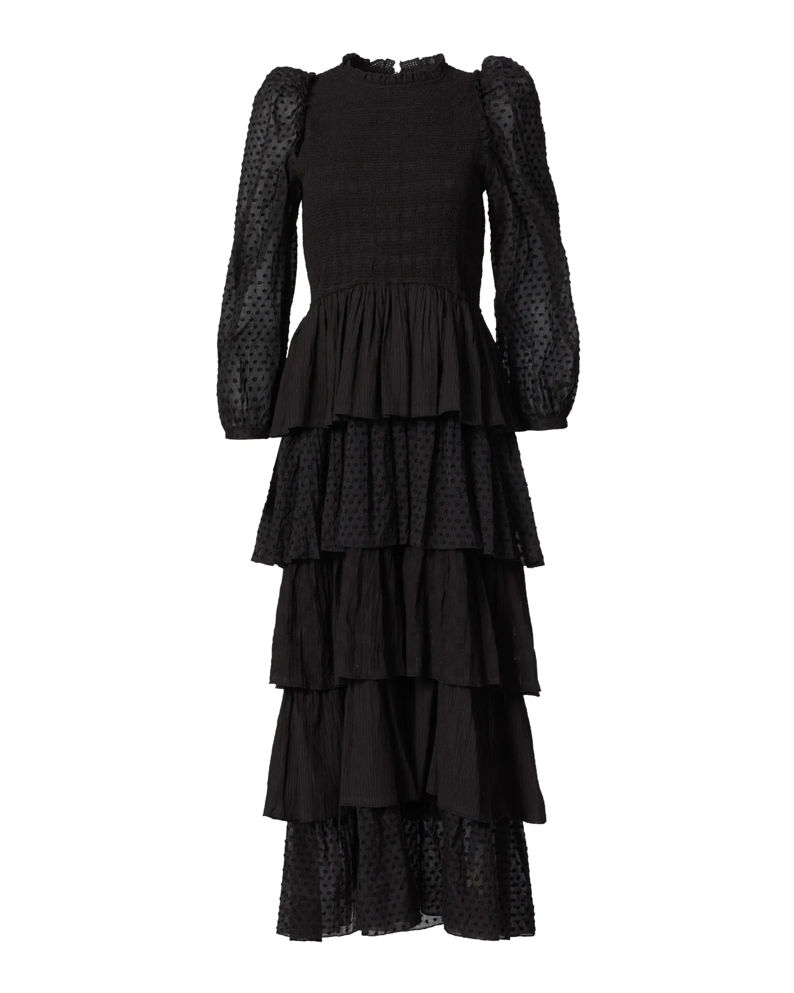 Shelby Noir Ruffle Dress