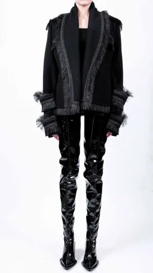 Short Coat with Fringes